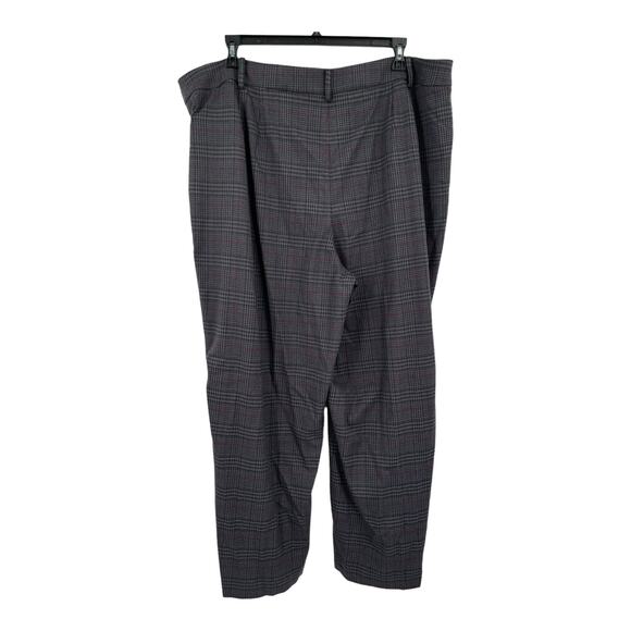 Vince Camuto pants plaid wide trousers gray size 22W - Picture 3 of 6